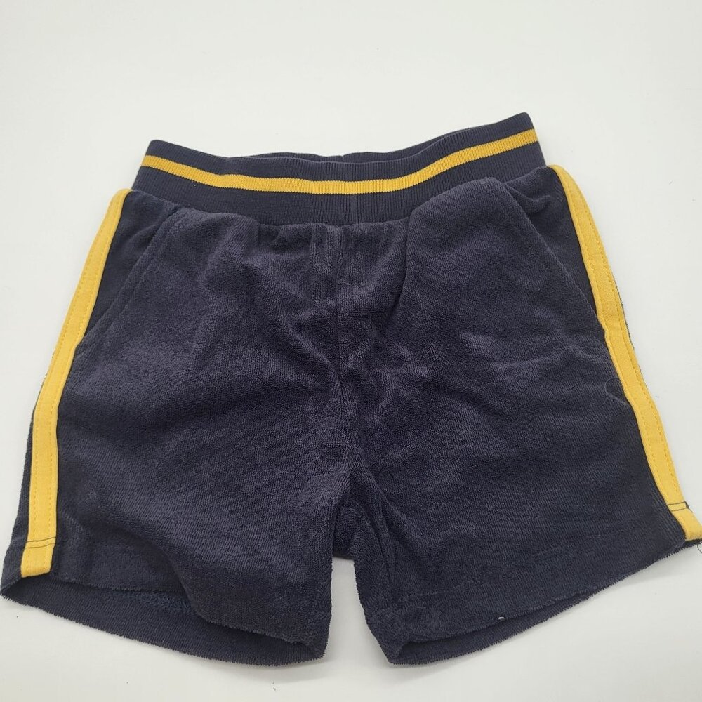 MILES THE LABEL Baby Terry Tank Top and Shorts Outfit Yellow Blue NWT - Picture 4 of 8
